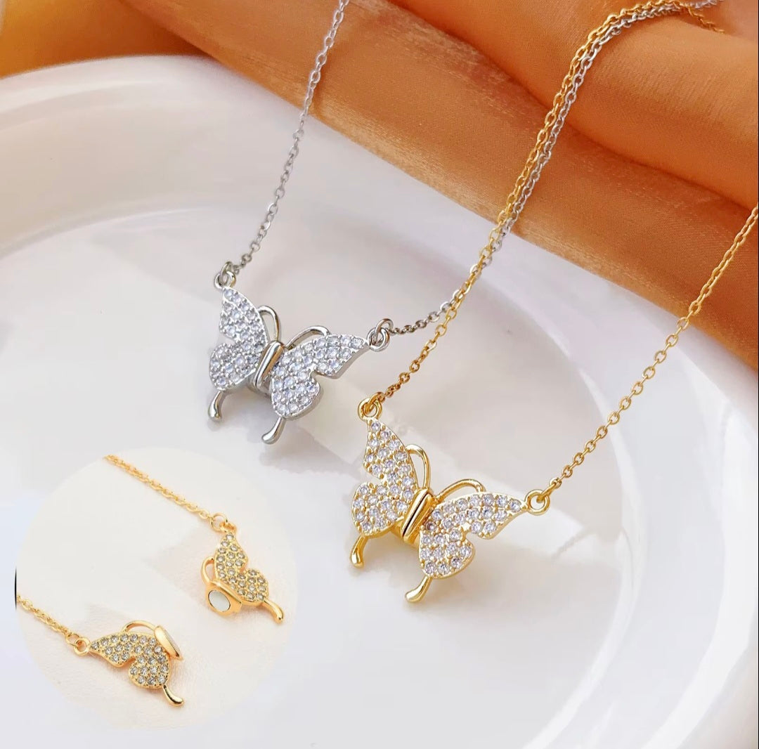 Silver Butterfly Necklace
