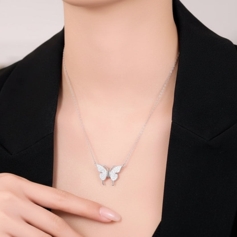 Silver Butterfly Necklace