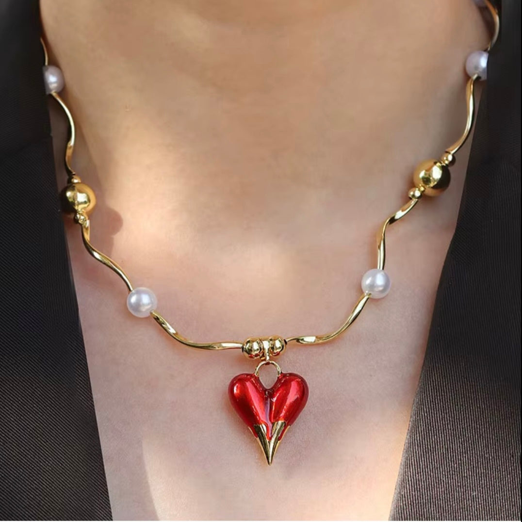 Grace Red Heart Necklace