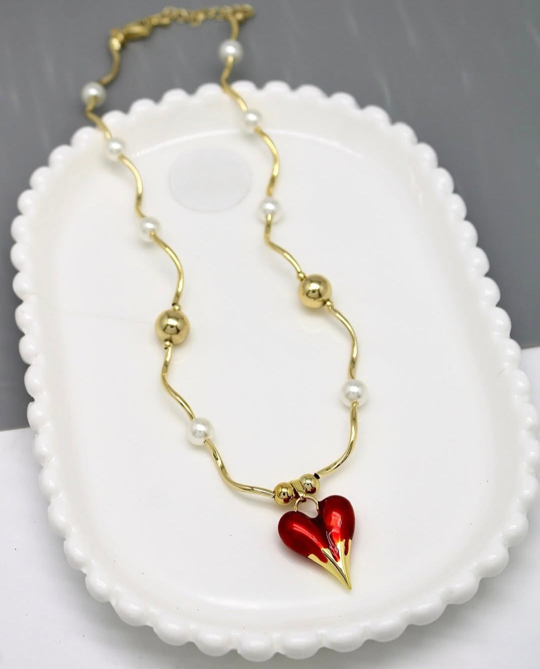 Grace Red Heart Necklace