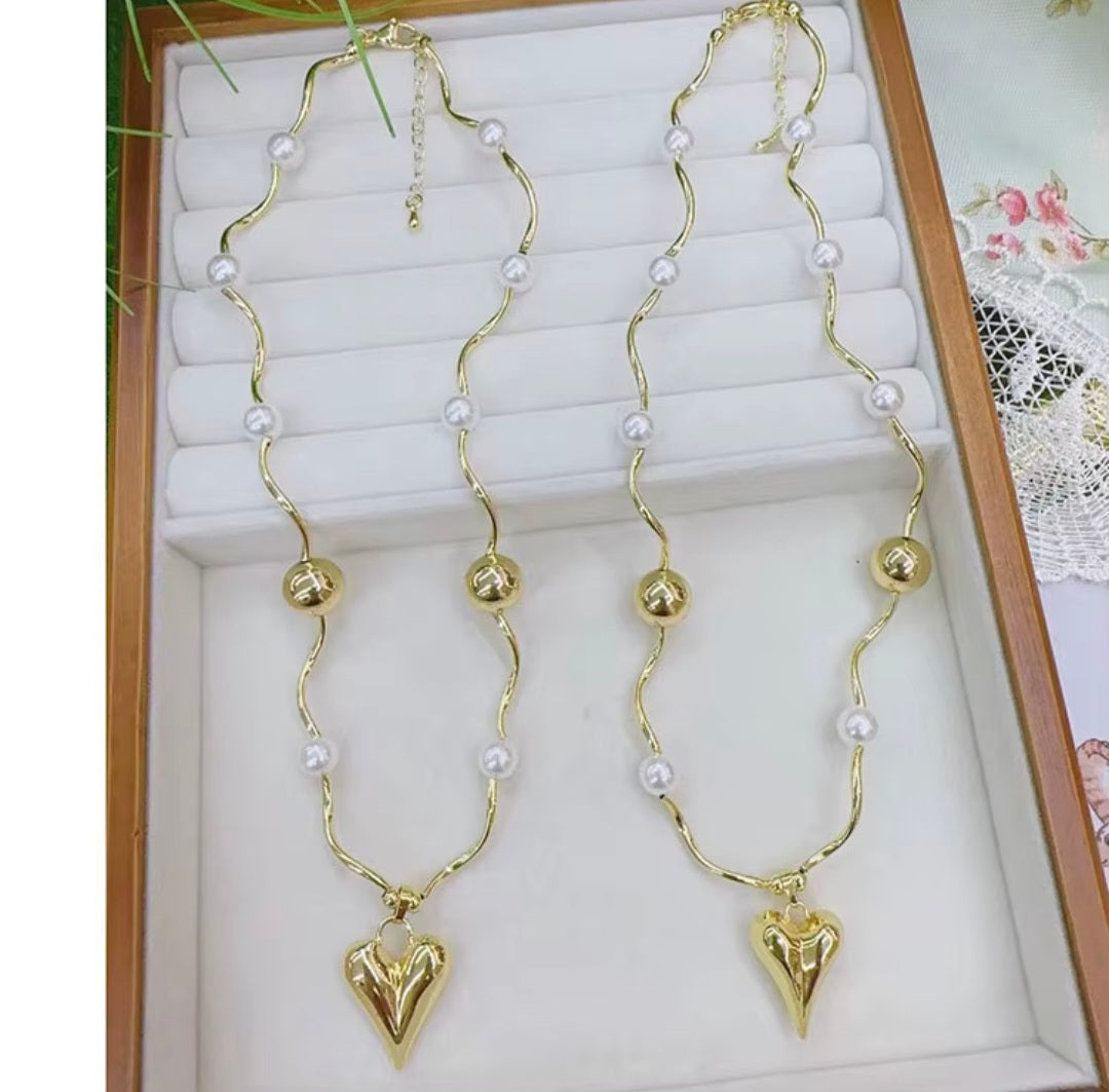 Grace Golden Heart Necklace