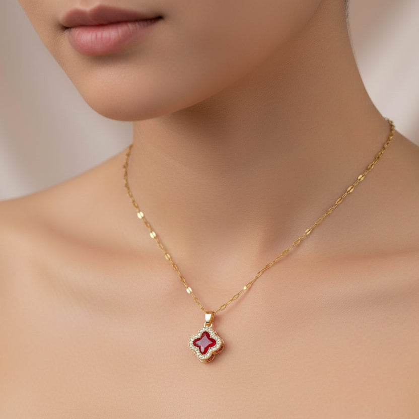 Red Clover necklace