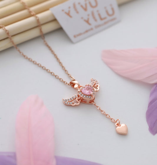 Cupid Heart Angle Necklace