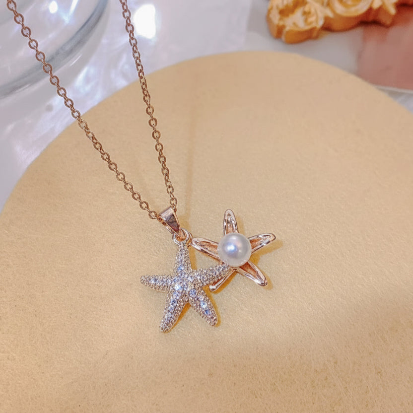 Starfish Pearl Necklace