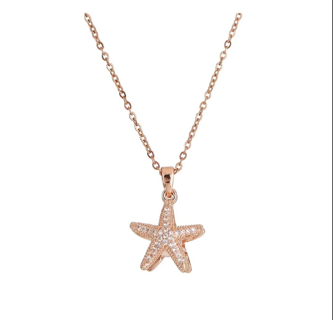 Starfish Pearl Necklace