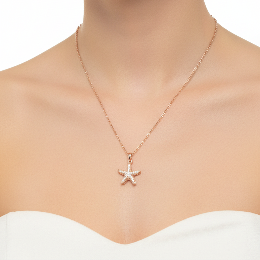 Starfish Pearl Necklace