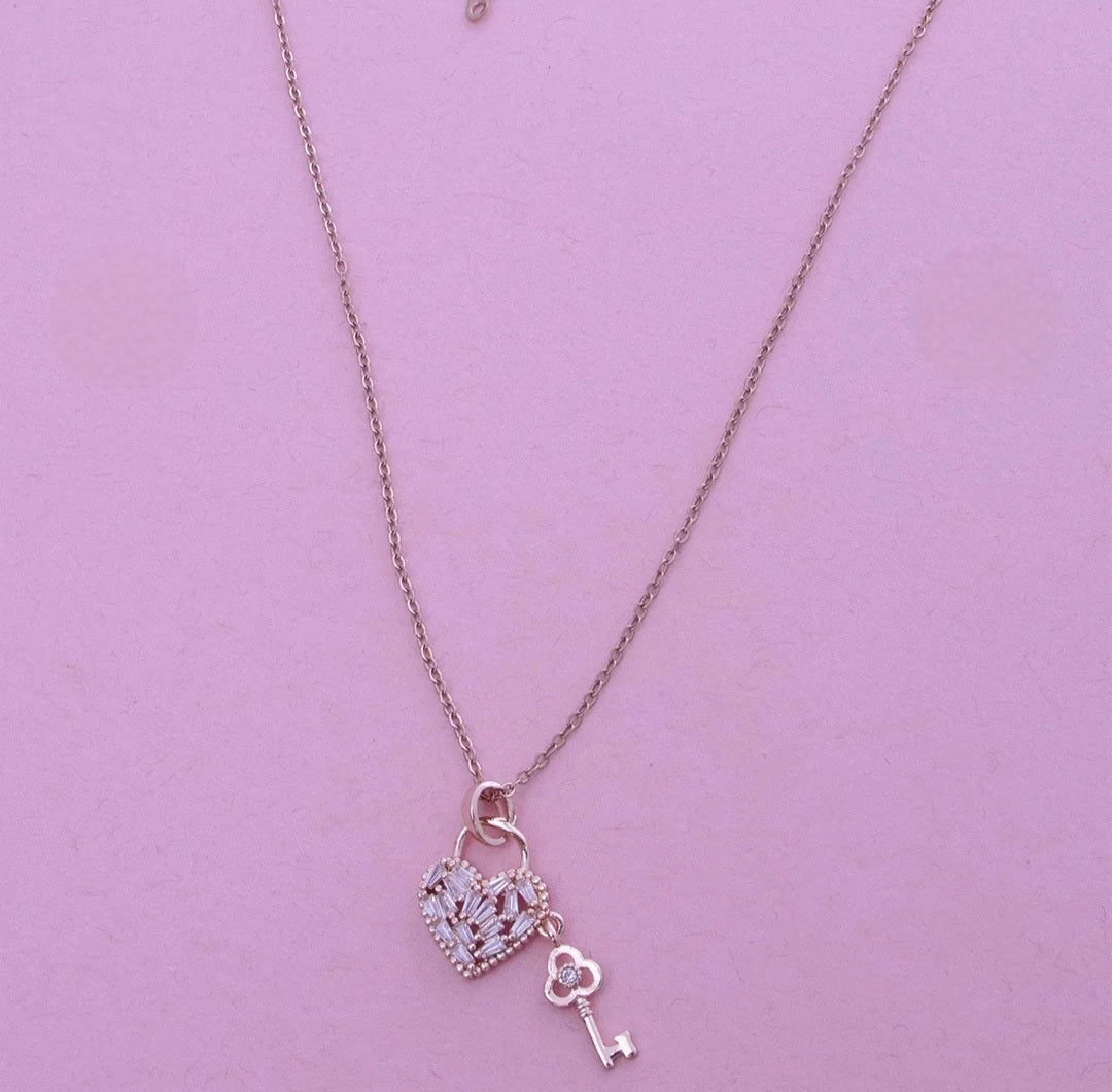 Heart Key Necklace