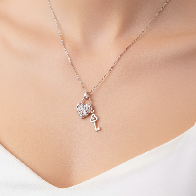 Heart Key Necklace