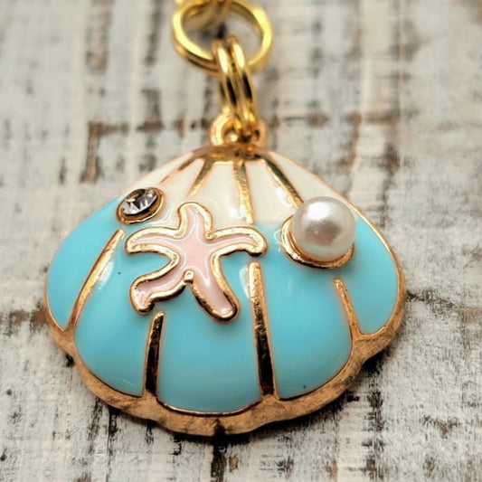 Seashell Serenity Blue Necklace