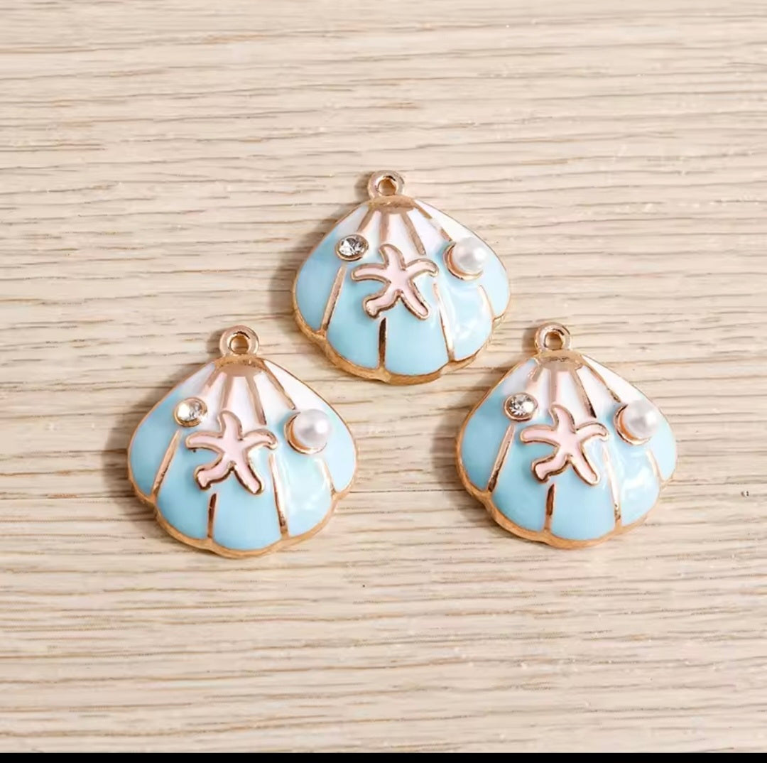Seashell Serenity Blue Necklace