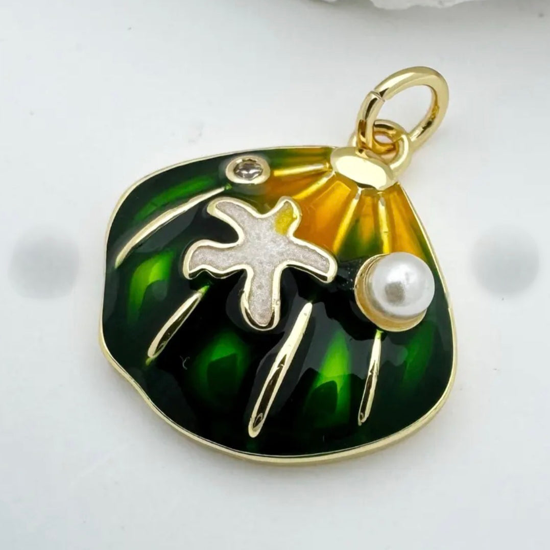 Seashell Serenity Green Necklace