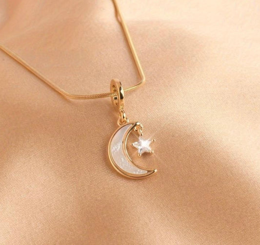 Dazzling Moon Star Necklace