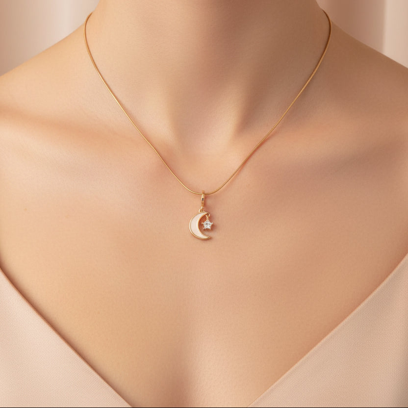 Dazzling Moon Star Necklace