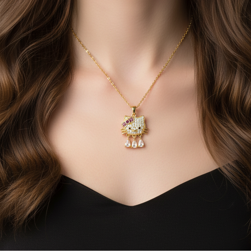 Hellokitty  Golden Necklace