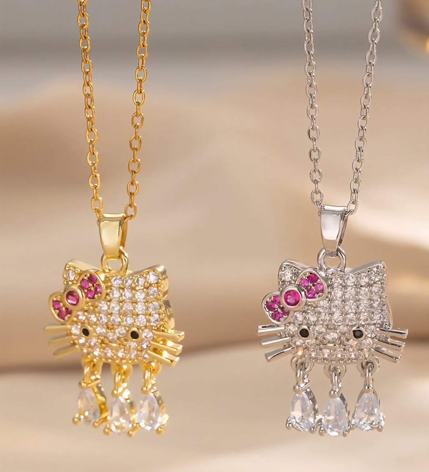 Hellokitty  Golden Necklace