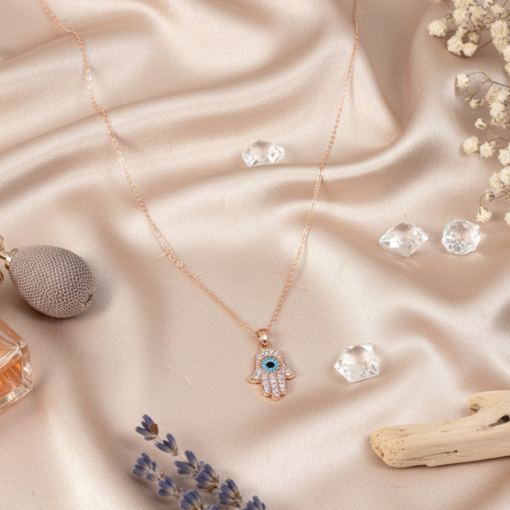 Rosegold Hamsa Evileye