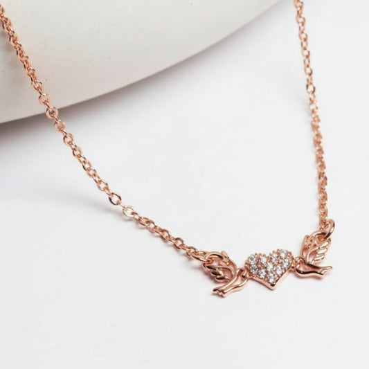Lovebirds Rosegold Necklace